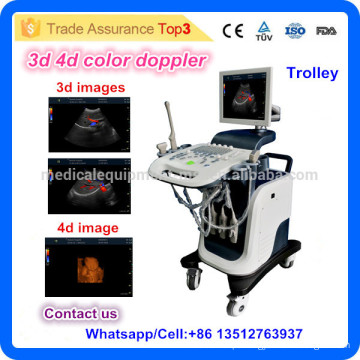 MSLCU24I Trolley 4d full digital doppler de cores ultra-som mahcine / 4d scanner de ultra-som com volume porbe